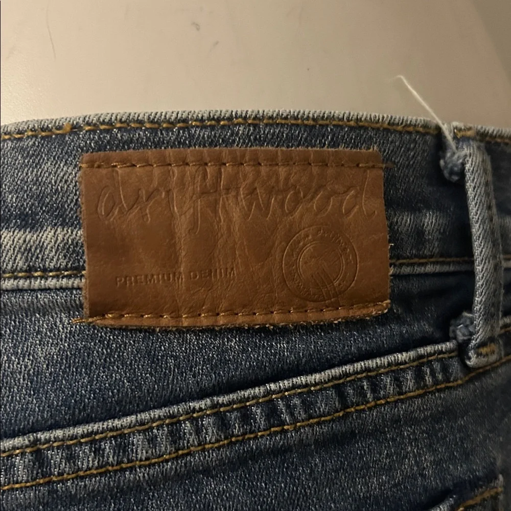 DRIFTWOOD Blue Straight-Leg Jeans with Side Button Accents